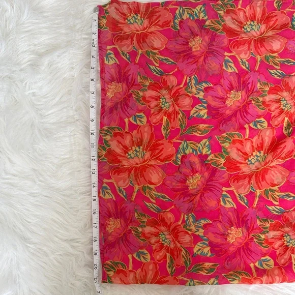 Beach Riot Hot Pink Floral Tie-Waist Swim Sarong - Picture 3 of 4